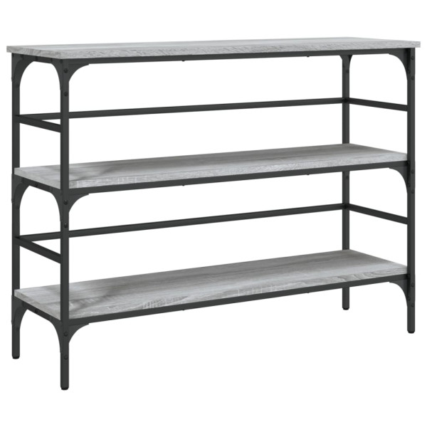 Mesa consola madera de ingeniería gris Sonoma 100x32x75 cm M 2