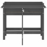 Jardinera con tapa plegable madera maciza de pino gris 4