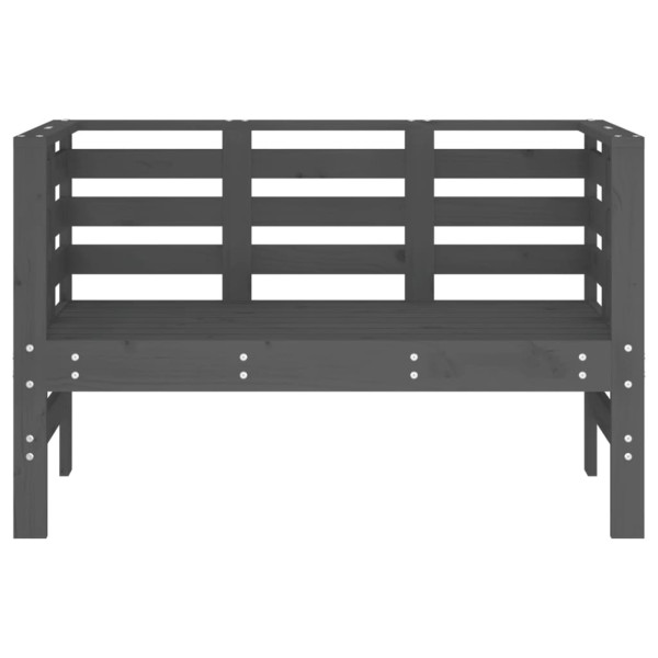 Banco de jardim 111.5x53x71 cm madeira de pinho maciça cinzento M 4