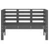 Banco de jardín madera maciza de pino gris 111.5x53x71 cm 4