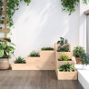 Jardinera de 4 niveles madera maciza de pino 80.5x79x36 cm 3