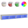 Muebles de TV con luces LED 2 uds gris Sonoma 100x30x30 cm 2