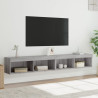Muebles de TV con luces LED 2 uds gris Sonoma 100x30x30 cm 5