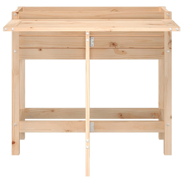 Jardinera con tapa plegable madera maciza de pino M 4