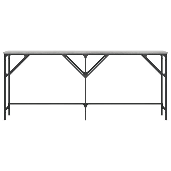 Mesa consola madera de ingeniería gris Sonoma 180x29x75 cm M 4