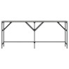 Mesa consola madera de ingeniería gris Sonoma 180x29x75 cm 4