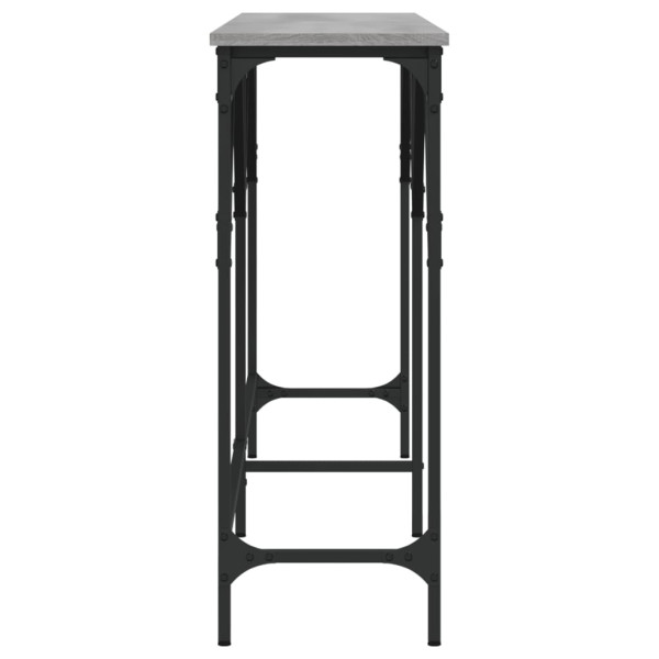 Mesa consola madeira de engenharia Sonoma cinza 180x29x75 cm M 5