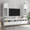 Muebles de TV con luces LED 2 uds blanco 30.5x30x90 cm 3