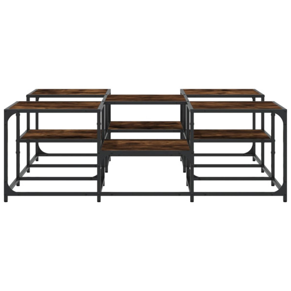 Mesa de centro 121x121x40 cm derivados madeira carvalho fumado M 5