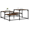 Mesa de centro madera ingeniería roble marrón 87.5x87.5x40 cm 1