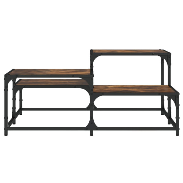 Mesa de centro madera ingeniería roble ahumado 87.5x87.5x40 cm M 5