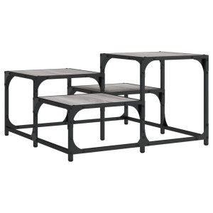 Mesa de centro madera de ingeniería gris Sonoma 68x68x40 cm H