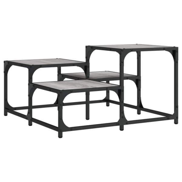 Mesa de centro 68x68x40 cm derivados de madeira cinzento sonoma M 2