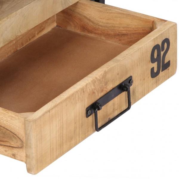Mueble de TV de madera maciza de mango 100x30x45 cm M 5