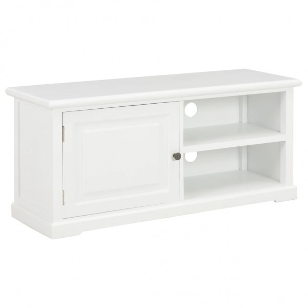 Mueble para el televisor de madera blanco 90x30x40 cm D