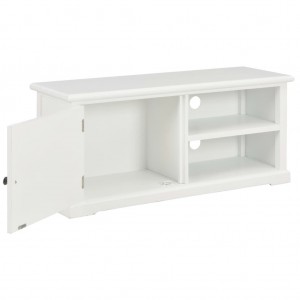 Mueble para el televisor de madera blanco 90x30x40 cm H