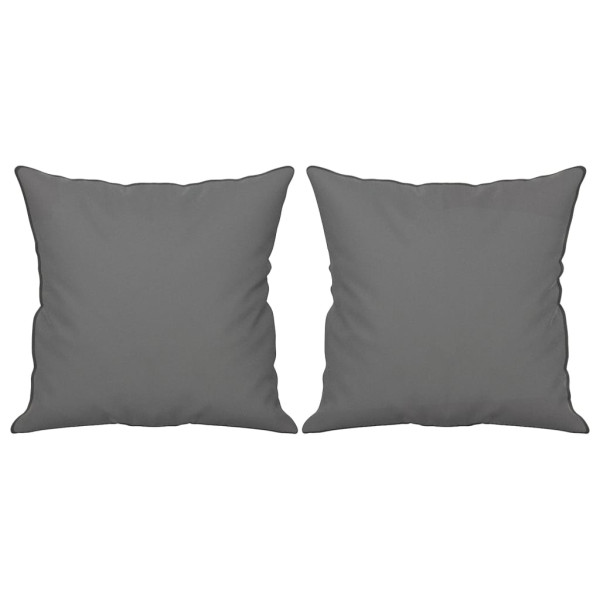 Sofá de 2 plazas con cojines tela microfibra gris oscuro 120 cm M 5