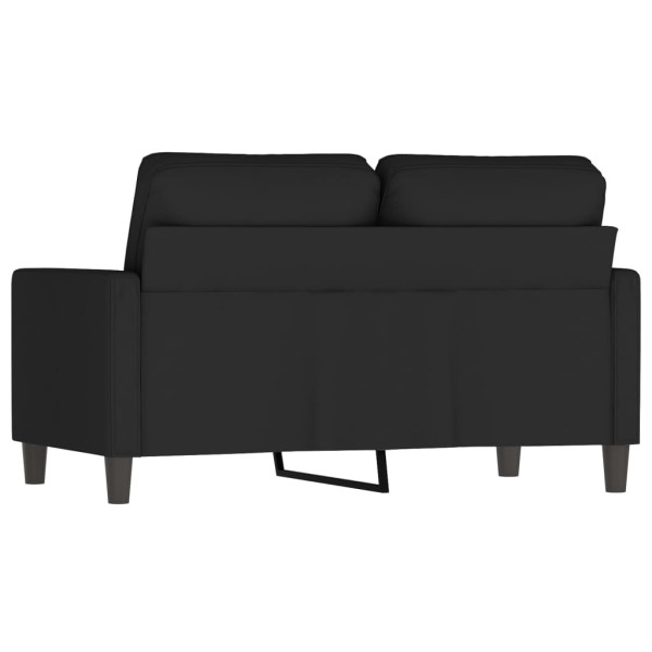 Sofá de 2 lugares veludo 120 cm preto M 5