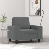Sillón de tela gris oscuro 60 cm 1