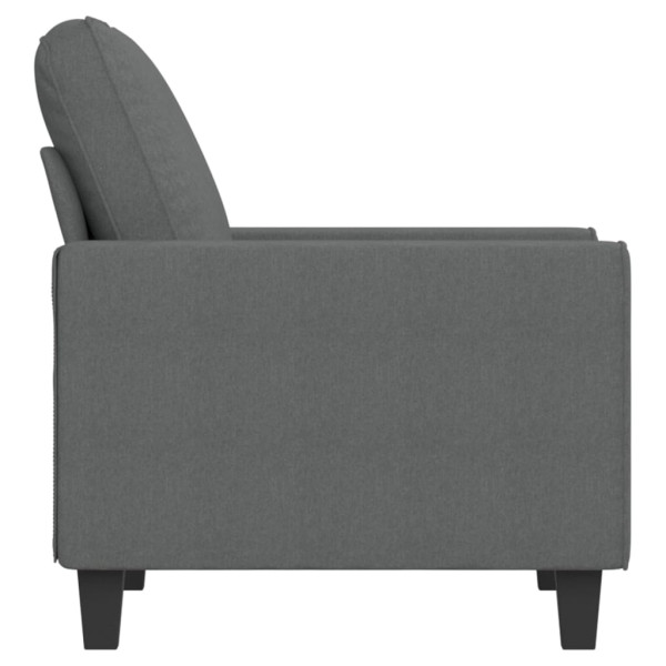 Sillón de tela gris oscuro 60 cm M 4