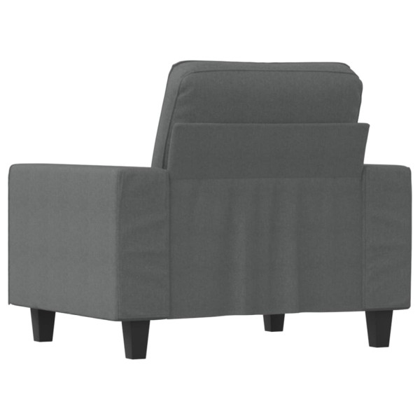 Sillón de tela gris oscuro 60 cm M 5