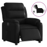 Sillón reclinable eléctrico de cuero sintético negro 2