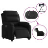 Sillón reclinable eléctrico de cuero sintético negro 5