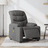Sillón reclinable de masaje eléctrico tela gris oscuro 1
