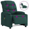 Sillón reclinable de masaje eléctrico tela verde oscuro 2