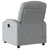 Sillón reclinable de masaje eléctrico tela gris claro 4