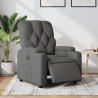Sillón reclinable eléctrico de tela gris oscuro 1