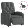 Sillón reclinable eléctrico de tela gris oscuro 2