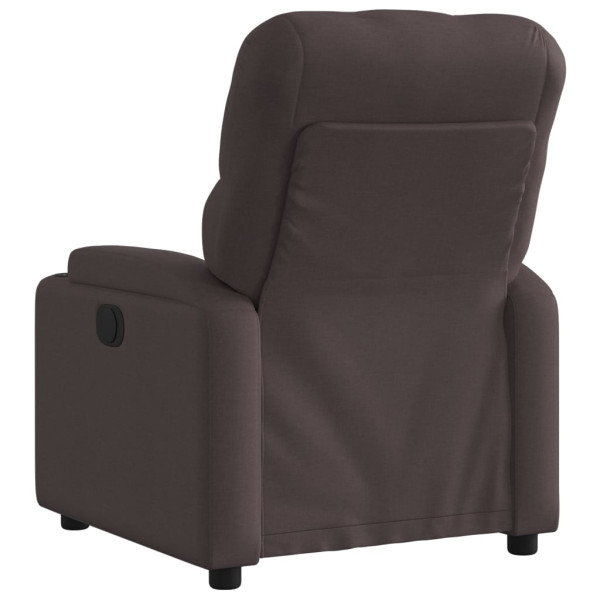 Sillón reclinable eléctrico tela marrón oscuro M 4