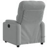 Sillón reclinable de masaje eléctrico tela gris claro 4