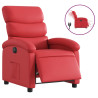 Sillón reclinable eléctrico de cuero sintético rojo 2
