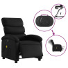 Sillón de masaje reclinable eléctrico cuero sintético negro 5