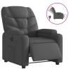 Sillón reclinable eléctrico de tela negro 2
