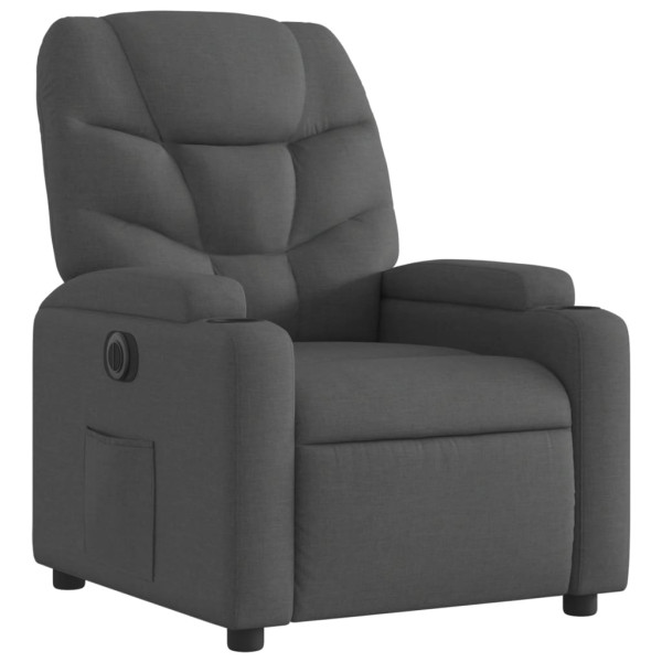 Sillón reclinable eléctrico de tela negro M 3