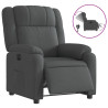 Sillón reclinable eléctrico de tela gris oscuro 2