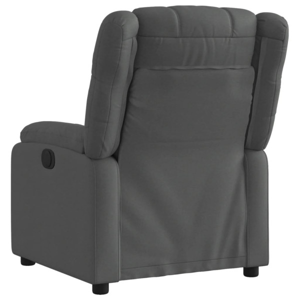 Sillón reclinable eléctrico de tela gris oscuro M 4