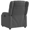 Sillón reclinable eléctrico de tela gris oscuro 4