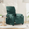 Sillón reclinable eléctrico tela verde oscuro 1