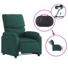 Sillón reclinable eléctrico tela verde oscuro 5