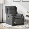Sillón reclinable de masaje eléctrico tela gris oscuro 1