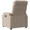 Sillón reclinable masaje eléctrico tela microfibra gris taupe 4
