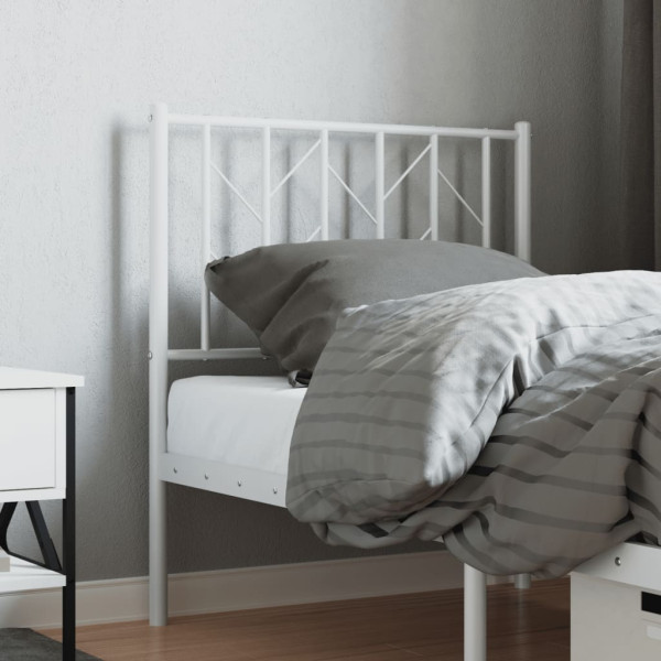 Cabeceira de cama 75 cm metal branco M 3