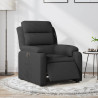 Sillón reclinable eléctrico de tela negro 1