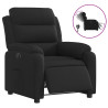 Sillón reclinable eléctrico de tela negro 2