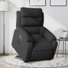 Sillón eléctrico reclinable elevable de tela negro 1