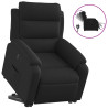 Sillón eléctrico reclinable elevable de tela negro 2